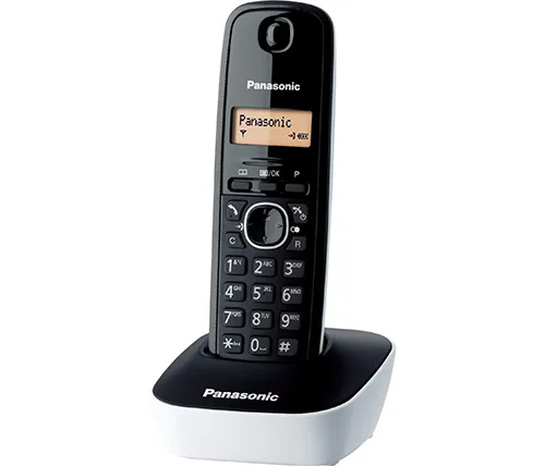 טלפון אלחוטי Panasonic KX-TG1611 בצבע שחור ולבן