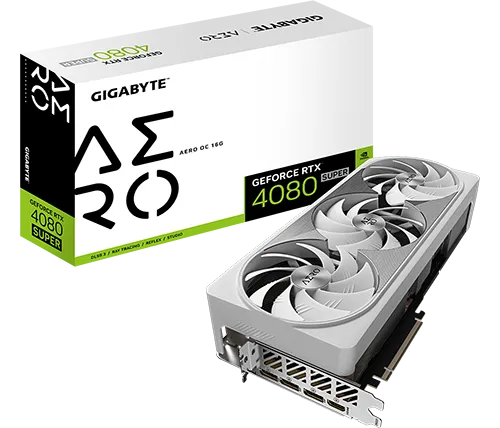 כרטיס מסך Gigabyte GeForce RTX 4080 SUPER Aero OC 16GB GDDR6X בצבע לבן