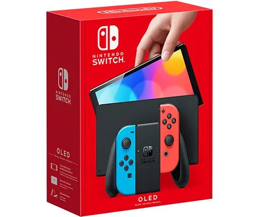 נינטנדו סוויץ Nintendo Switch OLED בנפח 64GB - בצבע כחול ואדום
